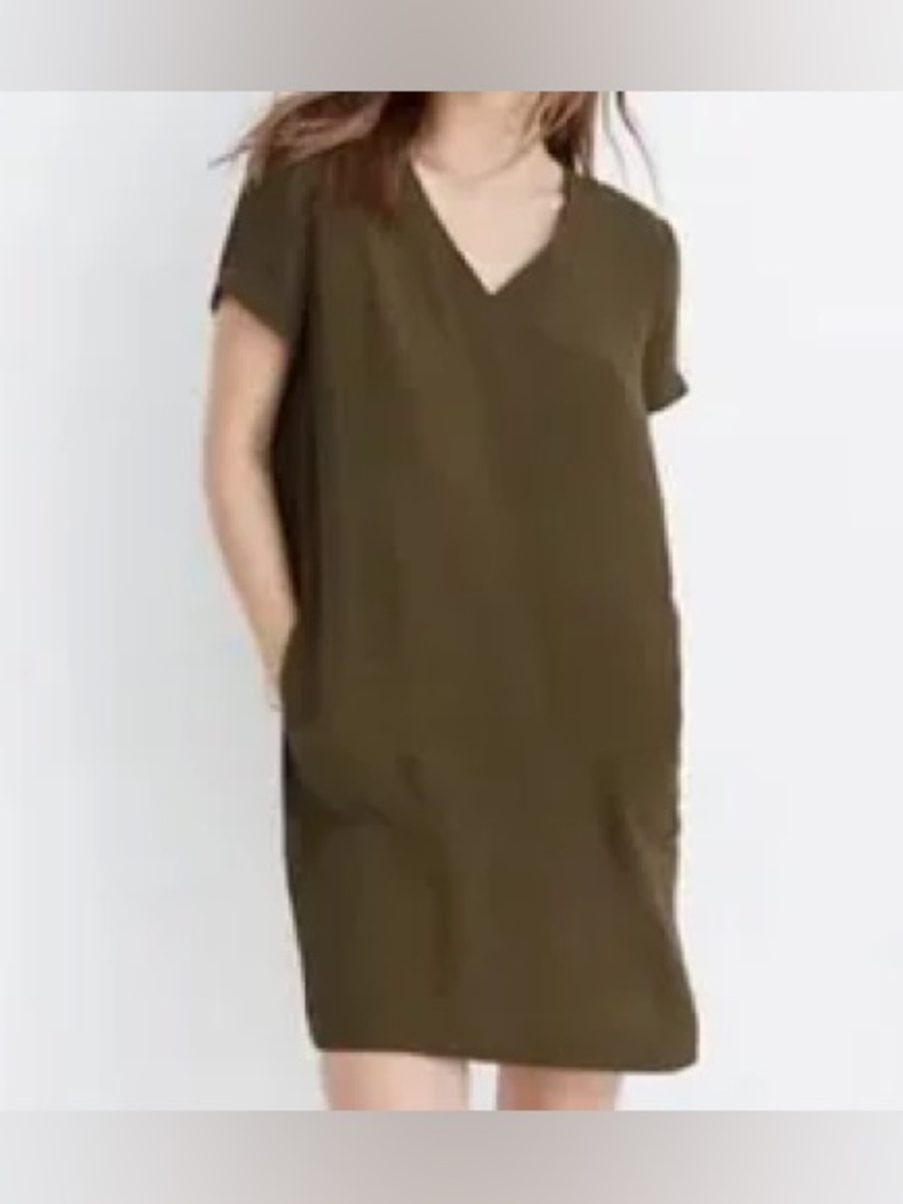 Olive green Madewell tshirt dress